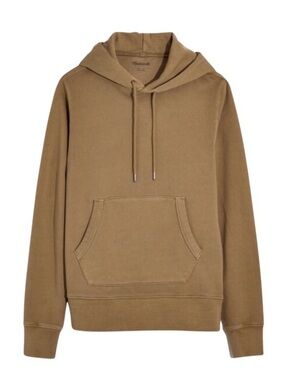 Madewell Men's Unisex Beige Pullover Drawstring Hoodie Size M Sweatshirt